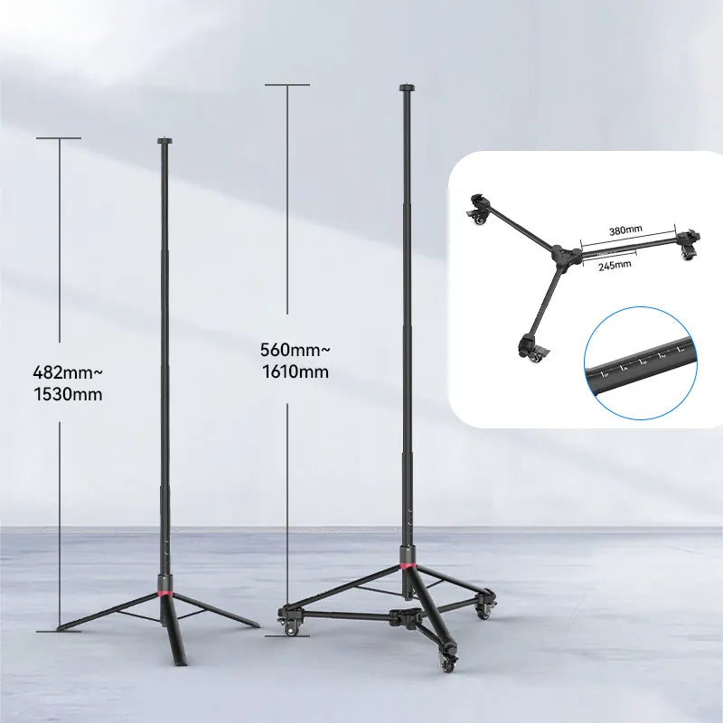 Ulanzi AT-03 tripod dolly kit with extendable legs and adjustable height settings