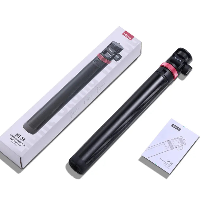 Ulanzi MT-79 light stand in packaging with instruction manual for easy setup.