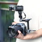Camera rig featuring DSLR and action camera for versatile shooting