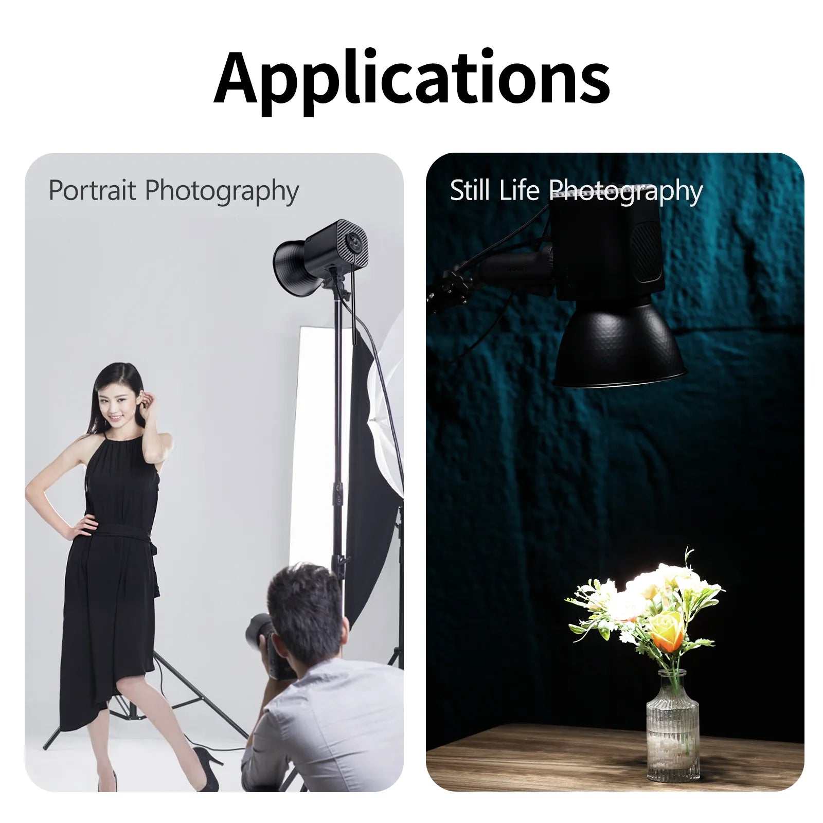 Ulanzi HT002 applications in portrait and still life photography settings
