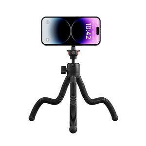 Ulanzi Magnetic Flexible Tripod T137 holding an iPhone, perfect for content creation and easy use.