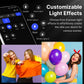 Ulanzi Connect APP displaying light effects with women posing and balloons.