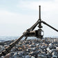 TT53 Traveler-Uka Tripod set up for low-angle photography on rocky terrain.