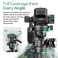 Ulanzi JJ06 ball head tripod with 360° panoramic rotation, showcasing smooth movement for capturing every angle.