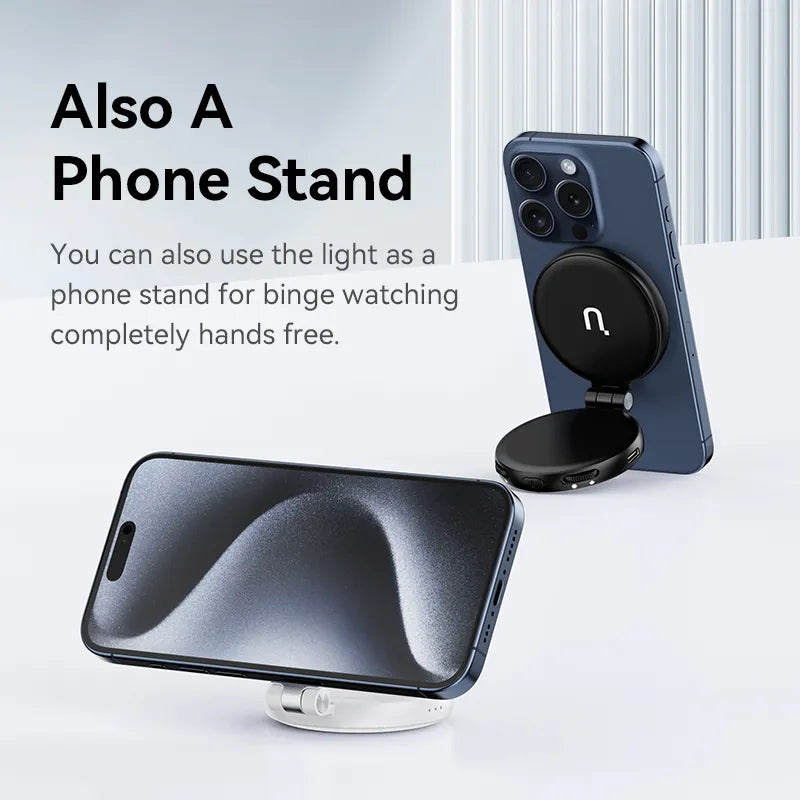 MagSafe LED Selfie Ring Light | Foldable Phone Stand