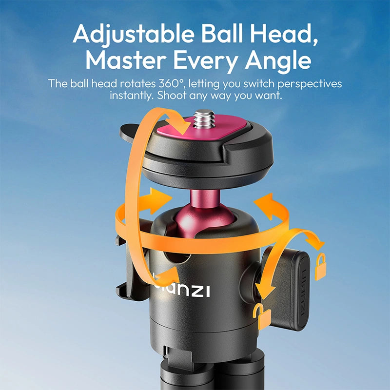 Ulanzi MT91 adjustable ball head tripod mount with 360 rotation and locking feature