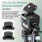 Ulanzi quick-release mounting plate detaching from camera tripod head