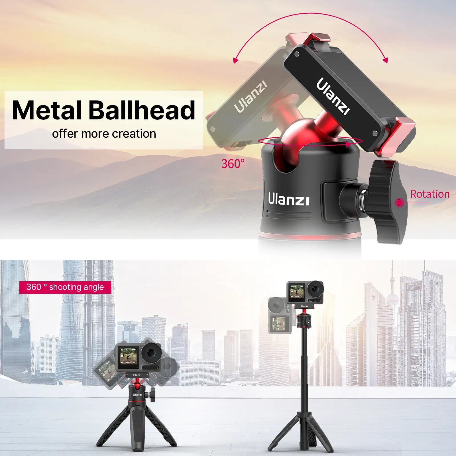 Magnetic Quick-Release Tripod | Compact 360° Ball Head Magnetic Quick-Release Tripod | Compact 360° Ball Head
