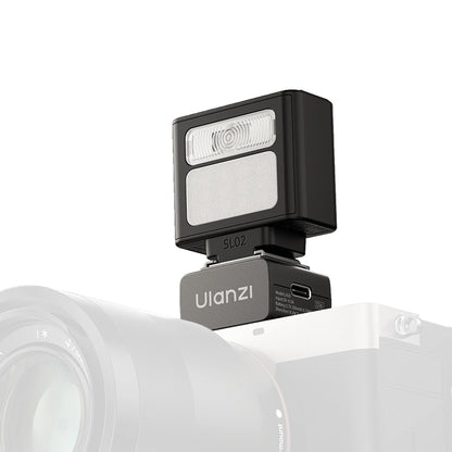 Ulanzi LA10 Mini Flash Trigger C059 attached to a camera hot shoe.