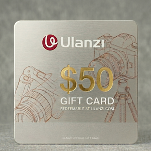 ULANZI gift card for product purchases, white card with logo and gift design