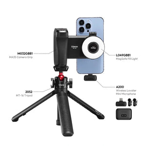 Ulanzi All-in-One Vlogging Kit: MA35 grip, MagSafe fill light, MT-16 tripod, A200 mic