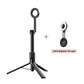 Ulanzi MG-003 selfie stick tripod with MagSafe fill light attached, in black.