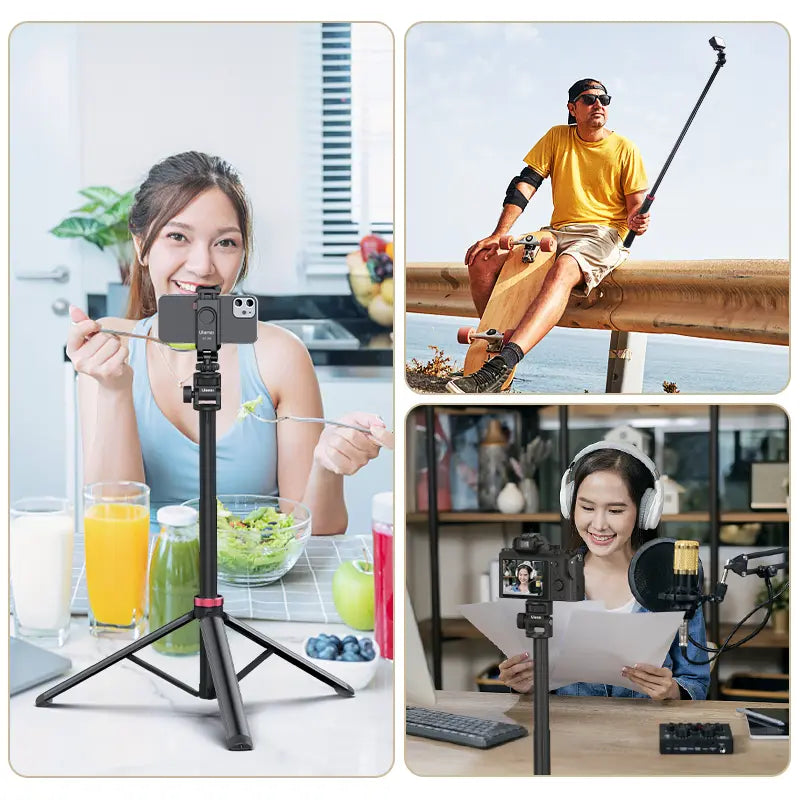 Ulanzi MT-79 light stand used for smartphone filming in various environments.