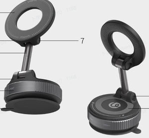 Ulanzi SK-25 MagMount S003 - Black MagSafe phone mount with suction cup base.