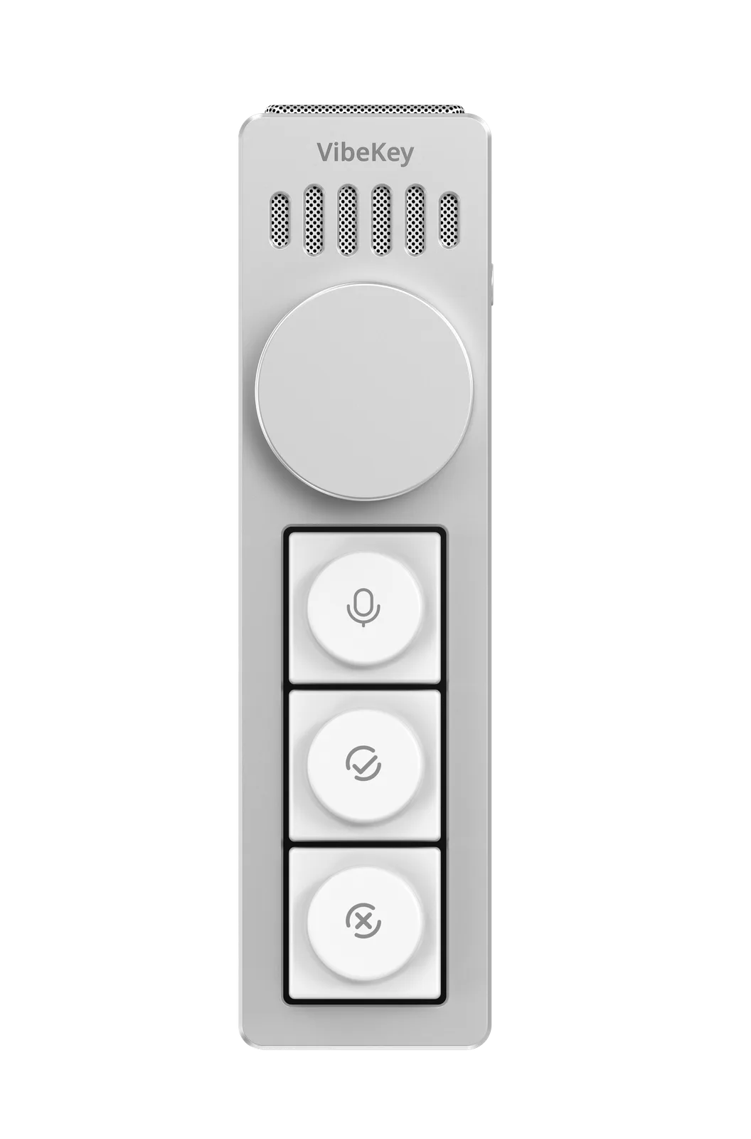 Device with knob, voice, confirm and cancel keys