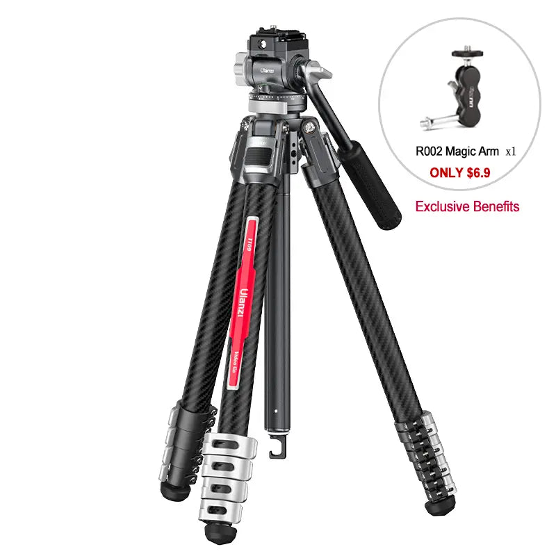 Ulanzi TT09 Carbon Fiber Tripod with R002 Magic Arm and exclusive offer