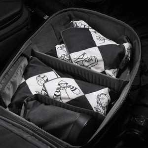 Graphic Ulanzi protective wrap in a camera bag for lens safeguard