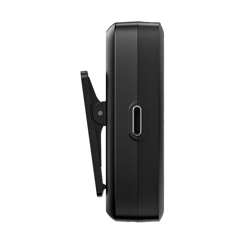 Side view of Ulanzi V6 3-in-1 wireless lavalier microphone with USB-C port
