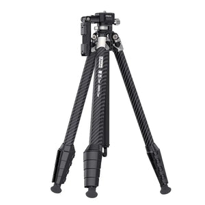 ULANZI MT-56 Ombra - Trípode de viaje de video, trípode profesional de 63  pulgadas con cabezal de inclinación panorámica fluida, trípode DSLR de