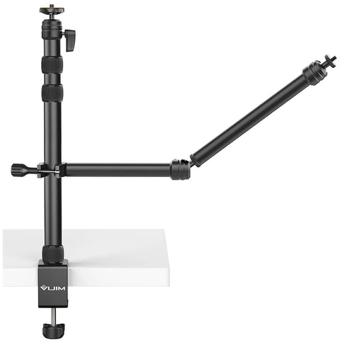 VIJIM LS11 Camera Mount Desk Stand with Auxiliary Holding Arm