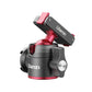 Ulanzi U-180 Magnetic Quick Release Ball Head for DJI Action Camera, black and red metal design.