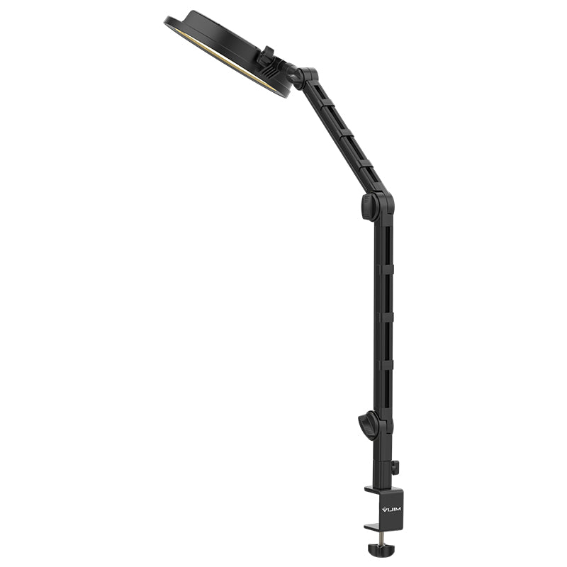 Ulanzi VIJIM LS25 flexible desk mount stand with LED light attachment.