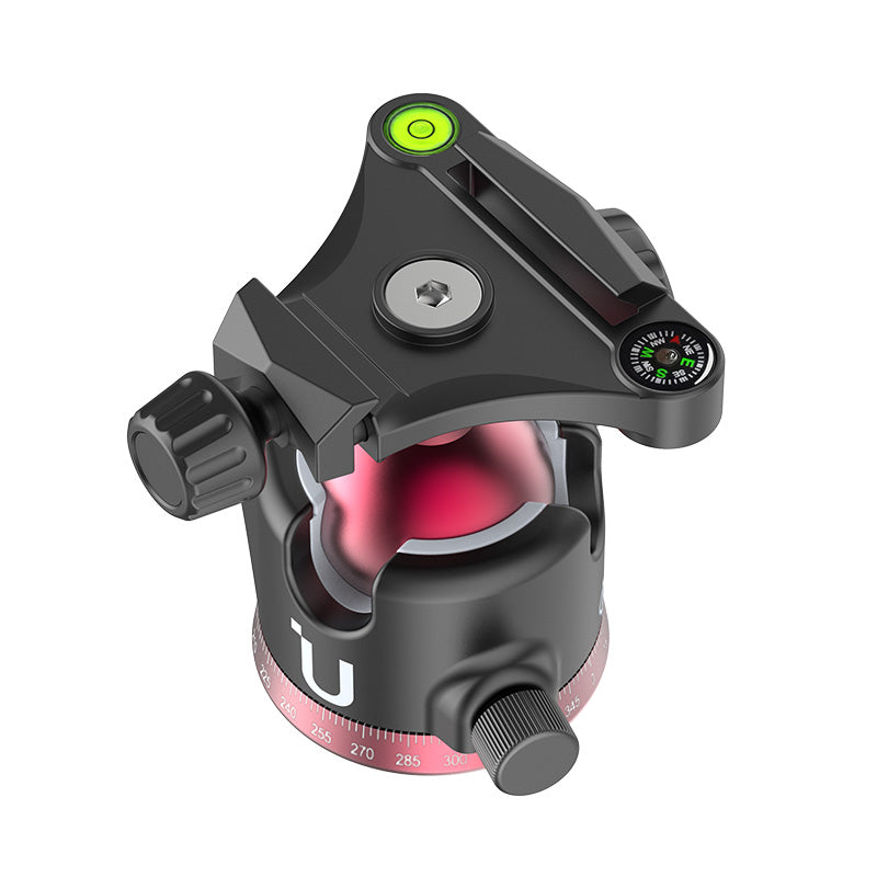 Ulanzi tripod ball head with adjustable quick release and built-in compass