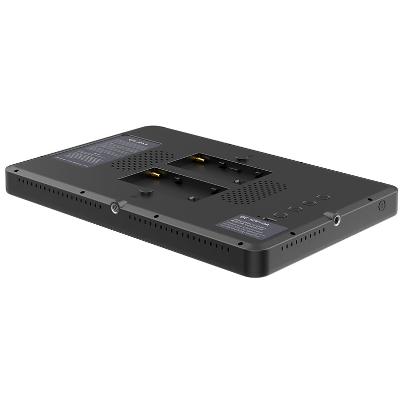 Back of Ulanzi VIJIM K22 LED light with battery slots and control buttons.