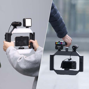 Ulanzi U-Rig Smartphone Video Rig, featuring lights and camera stabilization.