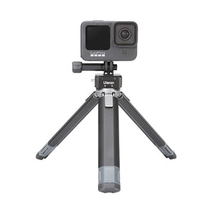 GoPro mounted on Ulanzi R079 Quick Release Mount with tripod support