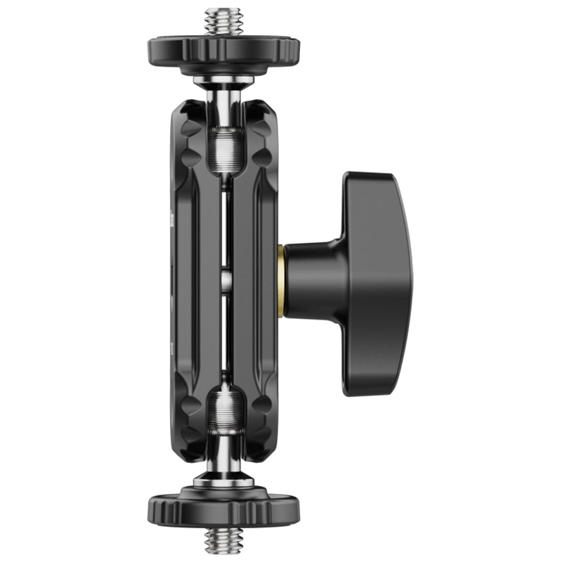 Ulanzi R102 Double Ball Head side view with adjustable joints and locking knob.