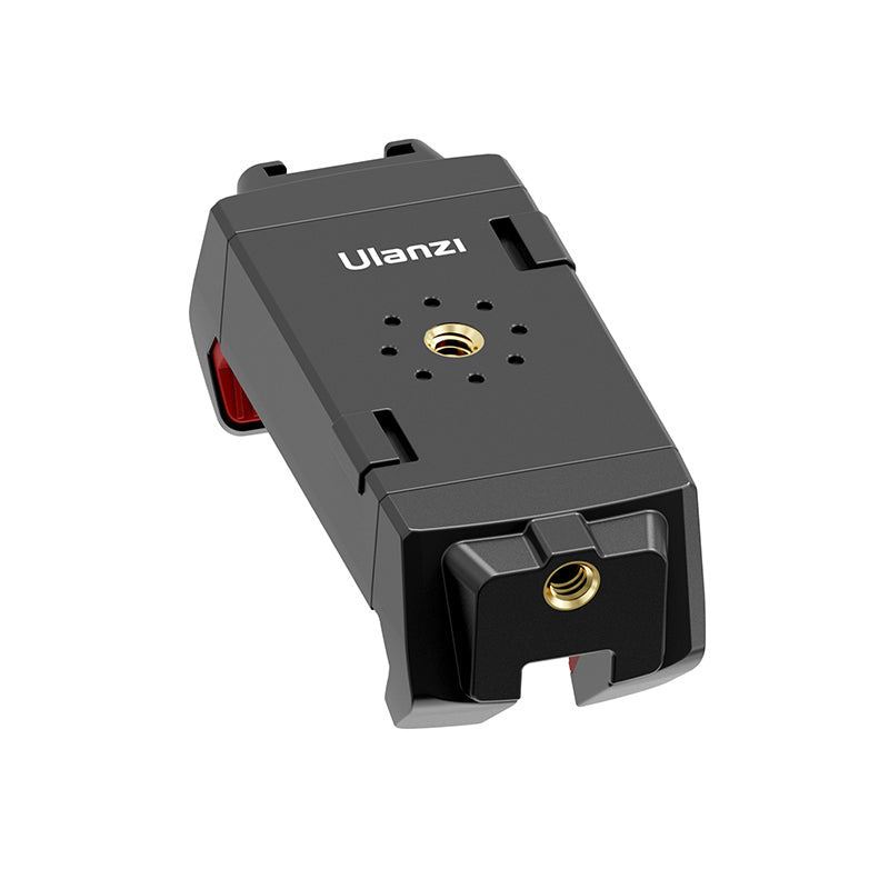 Adjustable Ulanzi ST-29 smartphone mount with 1/4 inch screw connection.