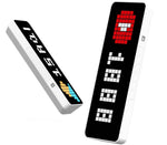 Ulanzi TC001 Smart Pixel Clock displaying YouTube logo, LED pixelated message display.