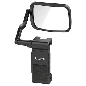 Ulanzi ST-30 Phone Clip & Mirror Kit, black phone clip with mirror for selfies.