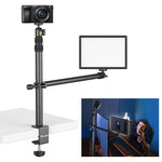 VIJIM LS02 Camera Desk Mount Stand with Auxiliary Holding Arm