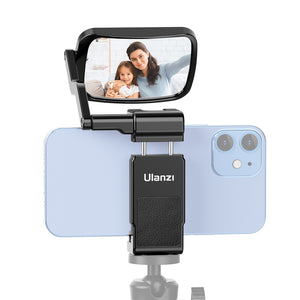 Ulanzi ST-30 Phone Clip Kit: Mirror for rear camera selfies, phone clip with Ulanzi logo.