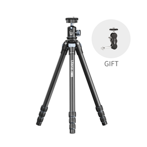 ULANZI MT-56 Ombra - Trípode de viaje de video, trípode profesional de 63  pulgadas con cabezal de inclinación panorámica fluida, trípode DSLR de