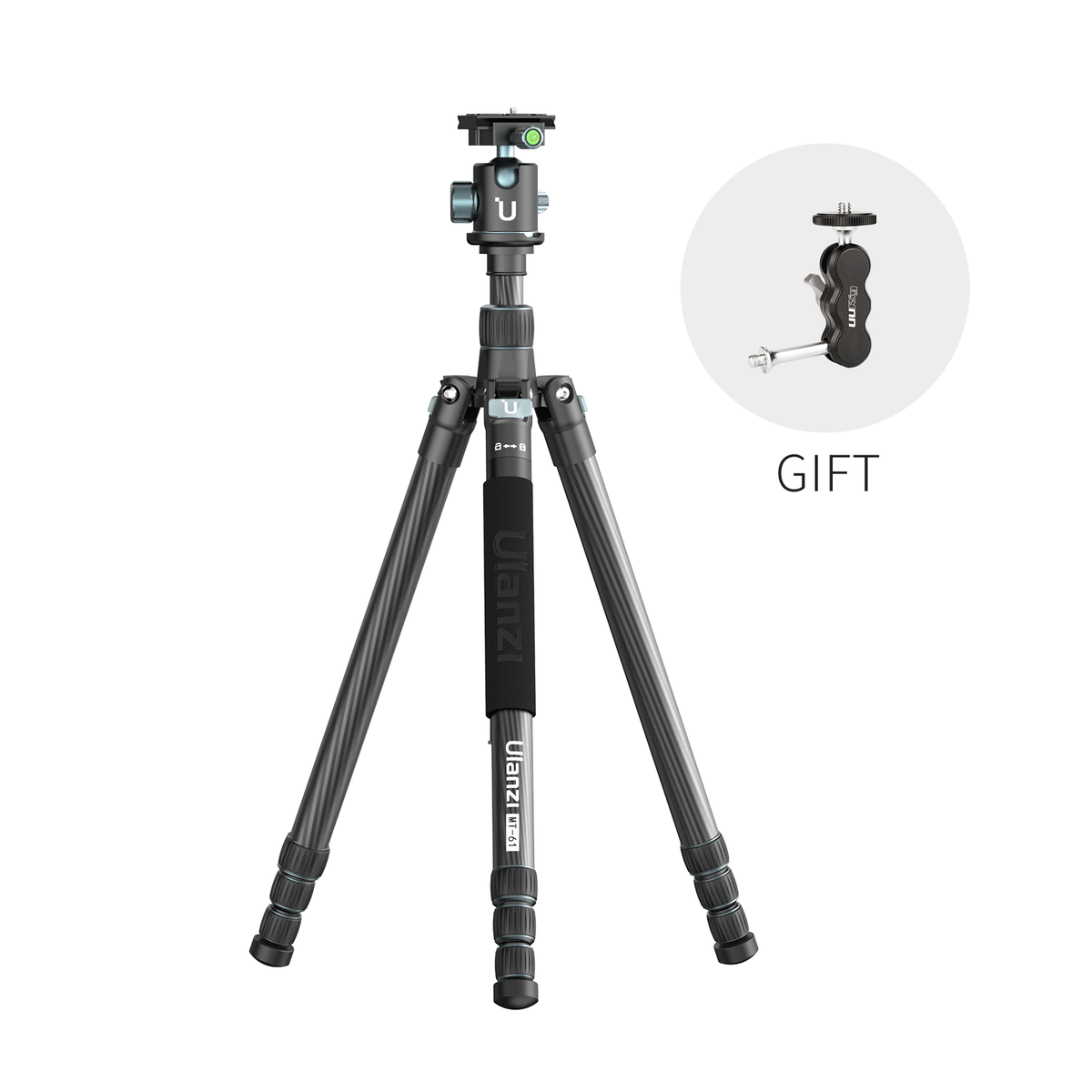 Ulanzi MT-61 Carbon Fiber Lightweight Travel Tripod 3116