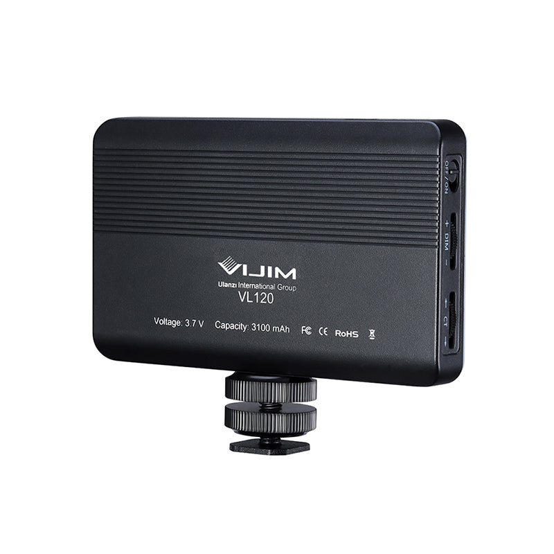 Ulanzi VIJIM VL120 Bi-Color LED Video Light with USB-C and mounting screw for easy attachment