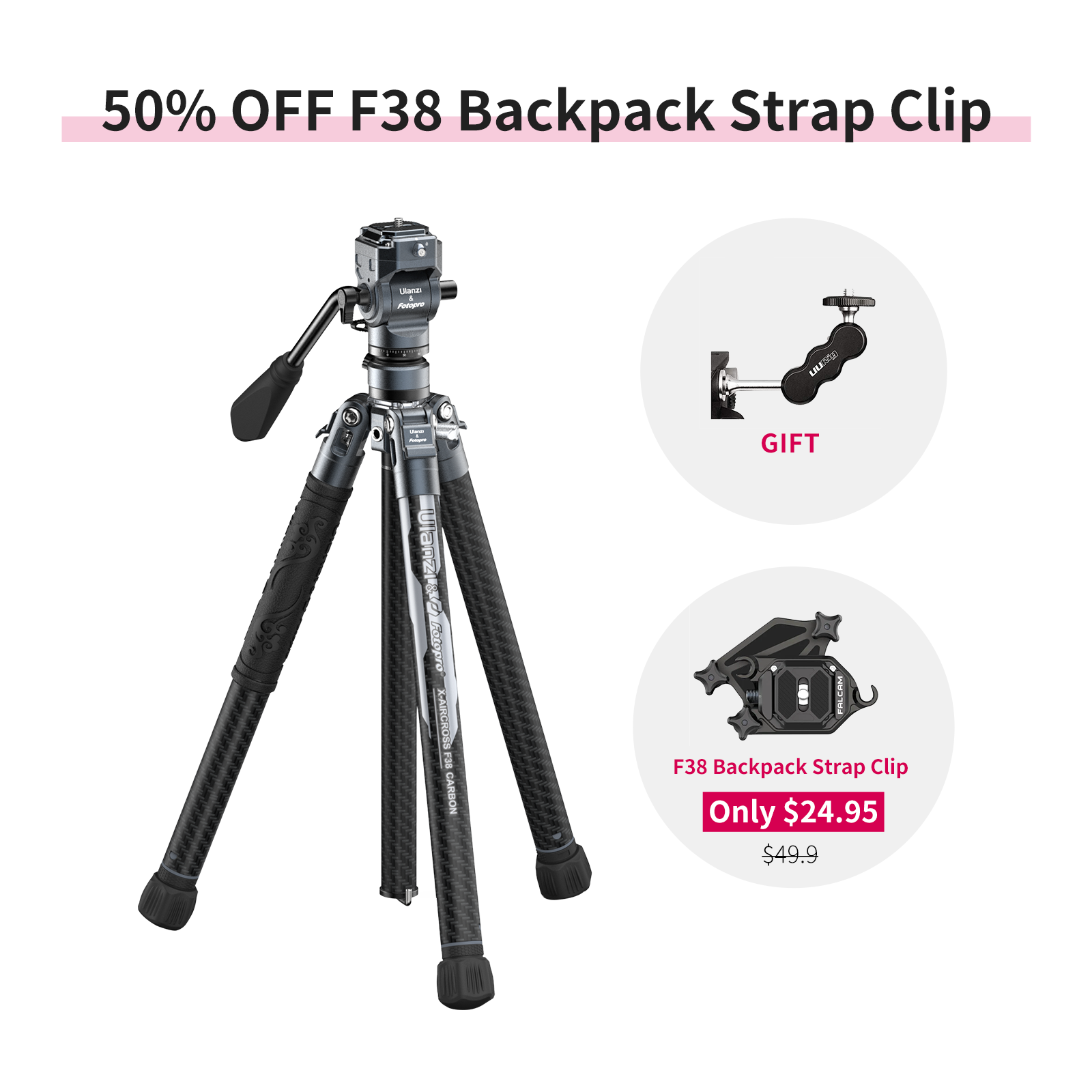 Ulanzi F38 Quick Release Video Travel Tripod 3318