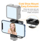 Ulanzi ST-30 phone clip with cold shoe mount and adjustable selfie mirror for smartphone.