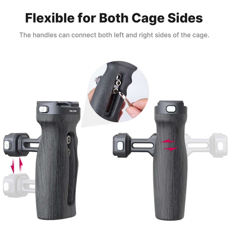 Falcam F22 Quick Release Side Handle with dual-side attachment feature for cages