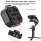 Ulanzi Claw Quick Release Plate with 1/4 screw holes for stability.