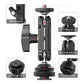 Ulanzi R098 Double Ball Head features including 360° wingnut and cold shoe mount.