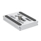 Silver Arca Swiss quick release plate for Ulanzi tripods with rubber grips