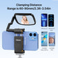 Ulanzi ST-30 phone clip showing clamping range 60-90mm with adjustable mirror.