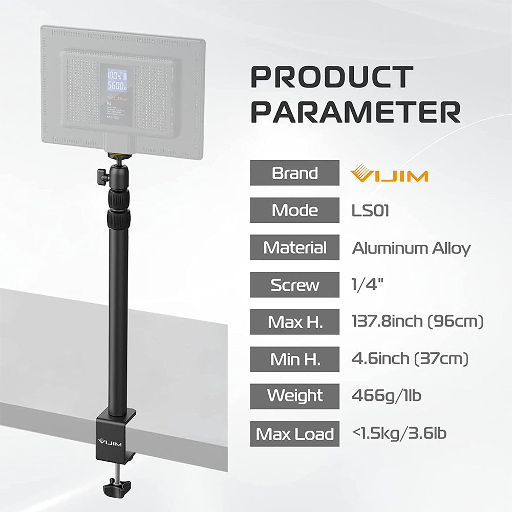 VIJIM LS01 Desktop Extendable Light Stand