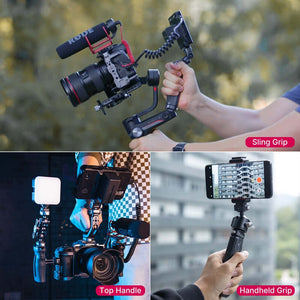 Falcam F22 Top Handle versatility: Sling Grip, Top Handle, Handheld Grip for content creation.
