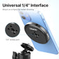 Ulanzi R101 1/4'' mount on tripod, magnetic attachment for easy smartphone shooting.