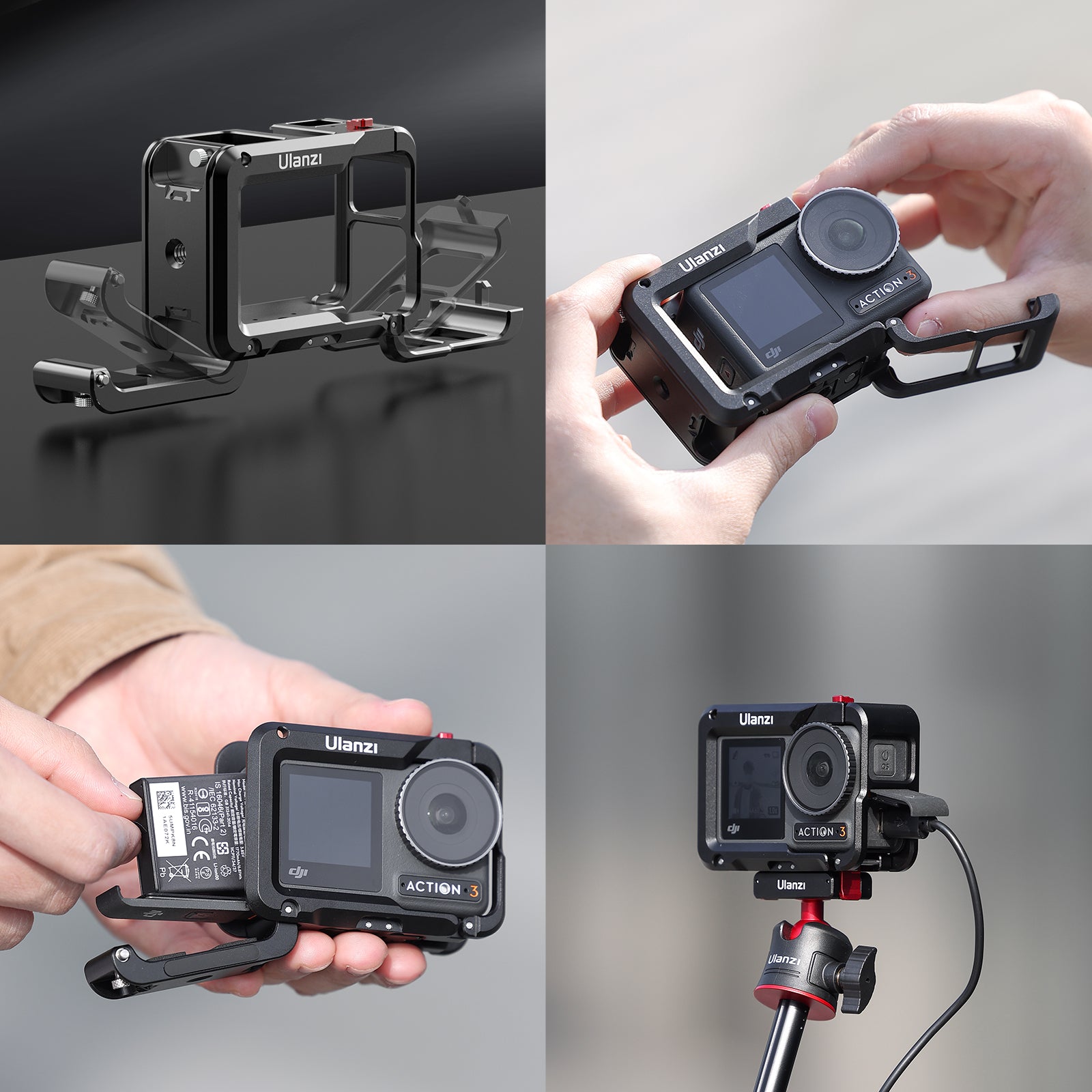  SmallRig Camera Cage for DJI Action 4, Action 3